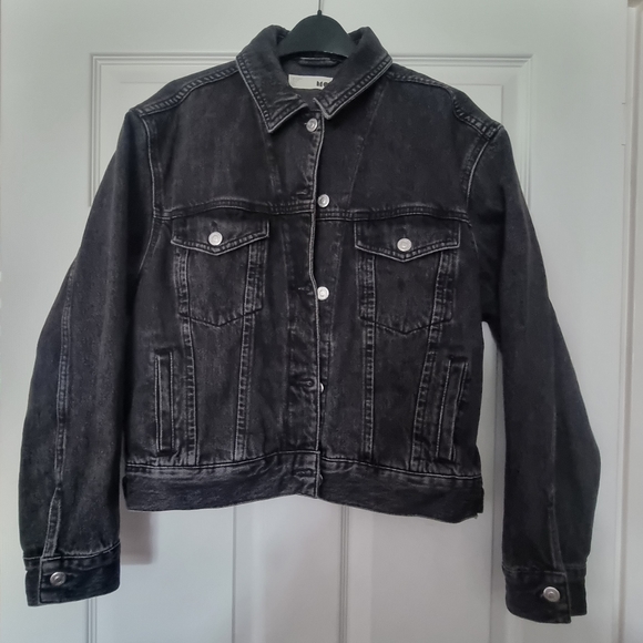 Topshop Moto black denim jacket - Picture 3 of 5